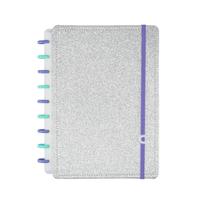 Caderno Inteligente Lets Glitter Silver Prata Ci Tamanho Médio de Disco 80 Folhas Caderno Inteligente Lets Glitter Silver Prata Ci Tamanho Médio de Disco 80 Folhas