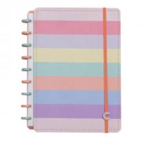 Caderno Inteligente Medio 19x25,5cm Arco-iris Pastel 80fls Caderno Inteligente Medio 19x25,5cm Arco-iris Pastel 80fls