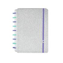 Caderno Inteligente Médio 80fls Lets Glitter Silver 2.0