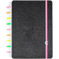 Caderno Inteligente Médio LETS Glitter Neon BLACK