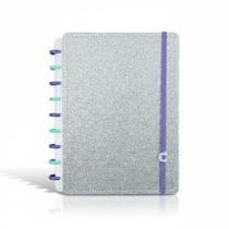 Caderno Inteligente Original Glitter Prata Silve - Médio