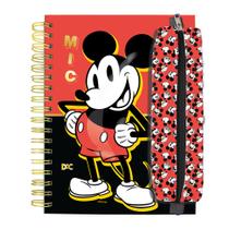 Caderno Inteligente Universitário Mickey 80 Folhas Com Estojo Simples