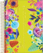 Caderno Jandaia universitário bloom espiral 160 folhas