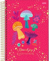 Caderno Jandaia universitário bloom espiral 160 folhas