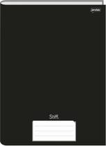 Caderno Jandaia universitário stiff brochura preto 48 folhas