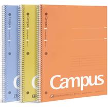 Caderno KOKUYO Campus Spiral, pacote com 3, 21,6x27 College Ruled