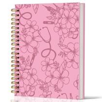 Caderno Lacama Nurse A5 Estetoscópio Flower para mulheres