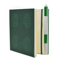 Caderno LEGO Stationery Lock com caneta de gel verde 15x15cm