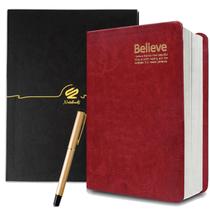 Caderno Lemical de 720 páginas com caneta, conjunto de presente de couro vintage