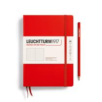 Caderno LEUCHTTURM1917 A5 Médio - Capa Dura 251 Páginas (Vermelho)