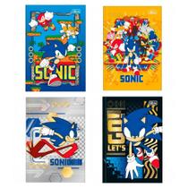 Caderno Linguagem Brochura 48 Folhas Capa Dura Sonic