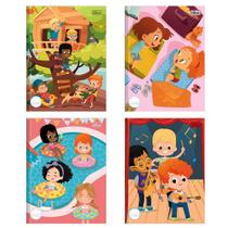 Caderno Linguagem Capa Dura SORTIDO C/ 40 Folhas Formato 187mm x 245mm Papel 56g/m² Material Escolar 1UN