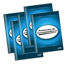 Caderno Livro De Protocolo De Correspondência Kit 5 - Varias