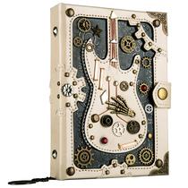Caderno LZLighActor Punk Style Leather Journal A5 branco Caderno LZLighActor Punk Style Leather Journal A5 branco