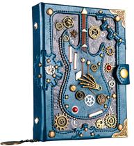 Caderno LZLighactor Punk Style Leather Journal A5 Verde