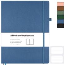 Caderno MALEDEN A5 14x22 cm, capa dura, papel grosso azul-marinho Caderno MALEDEN A5 14x22 cm, capa dura, papel grosso azul-marinho