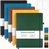 Caderno MALEDEN College Ruled A4, capa dura, capa dura, pacote com 5