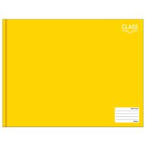 Caderno meia pauta Foroni class brochura amarelo 96 folhas