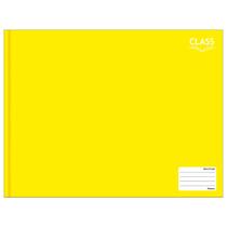 Caderno meia pauta Foroni class brochura amarelo 96 folhas