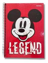 Caderno Mickey Mouse 15 Matérias Capa Dura