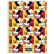 Caderno Mickey Mouse Da Disney Espiral 1 Matéria 80F Escolar