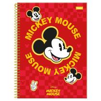 Caderno Mickey Mouse Disney Espiral 1 Matéria 80F Escolar