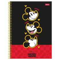 Caderno Mickey Mouse Disney Espiral 1 Matéria 80F Escolar