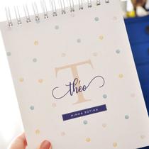 Caderno Minha Rotina Monograma Azul