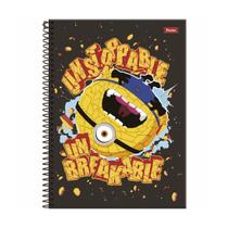 Caderno Minions Espiral Capa Dura 1 Matéria 80F Escolar