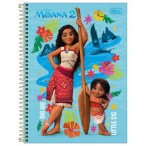 Caderno Moana Capa Dura Espiral 80F 1 Matéria Escolar