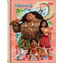 Caderno Moana Capa Dura Espiral 80F 1 Matéria Escolar