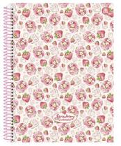 Caderno Moranguinho Colegial 1Matéria Cheiro Morangos Espiral Capa Dura 80 Fls, ANIMATIVA