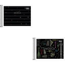 Caderno Musica 1/4 48F Espiral Flexivel