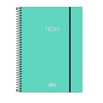 Caderno Neon Azul Turquesa 10 Matérias 160 Folhas - Tilibra