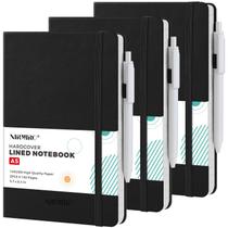 Caderno NIRMIRO A5 Kit com 3 Cadernos Capa Dura de Couro 160 Páginas