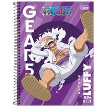 Caderno One Piece Capa Dura Espiral 80F 1 Matéria Escolar