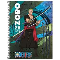 Caderno One Piece Capa Dura Espiral 80F 1 Matéria Escolar