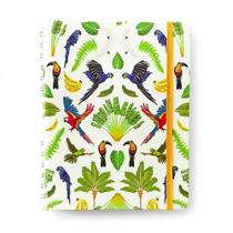 Caderno Organizador Duo CICERO Argolado A5 - Pássaros/Floresta Tropical Branco