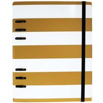 Caderno Organizador Gold Planner White Stripes Branco Ótima