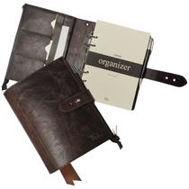 Caderno Organizer Couro 232-R Raffai Couros