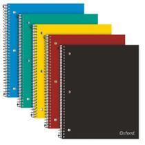 Caderno Oxford, 1 assunto, caderno espiral, 100 folhas, pacote com 5