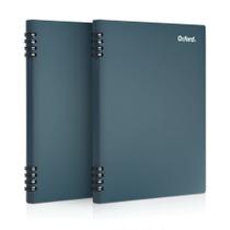 Caderno Oxford Stone Paper 14x21cm azul, 60 folhas, pacote com 2