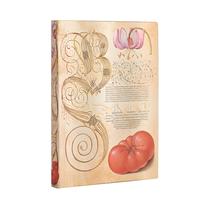 Caderno Paperblanks Mira Botanica Lily & Tomato Mini Pautado Capa Flexível 208 Páginas