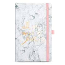 Caderno Papertalk pautado, Maxi, coleção Pink Stone, 12,5 x 20 cm Mármore