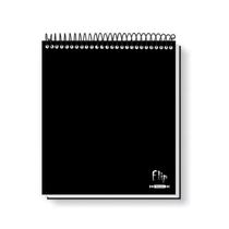 Caderno Para Canhotos 10 Matérias 160 Fls Flip Neutro Preto