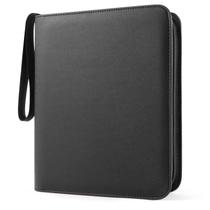 Caderno para cartas WisOffice 4 bolsillos, cargador superior, con cierre, negro Caderno para cartas WisOffice 4 bolsillos, cargador superior, con cierre, negro