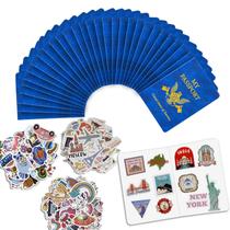 Caderno Passport Llamau, 30 unidades com 300 adesivos para crianças Caderno Passport Llamau, 30 unidades com 300 adesivos para crianças