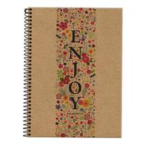 Caderno Pauta Funcional Kraft Art Enjoy 1 Matéria - Foroni