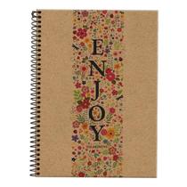 Caderno Pauta Funcional Kraft Art Enjoy 1 Matéria - Foroni