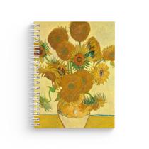 Caderno Pautado A5 - Fábrica de Pôster - Capa Dura 160 Páginas 20x14cm - Wire-o - Van Gogh Os Girassóis